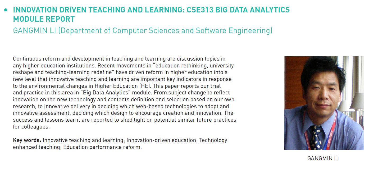 Innovation driven teaching and learning: CSE313 Big Data Analytics ...