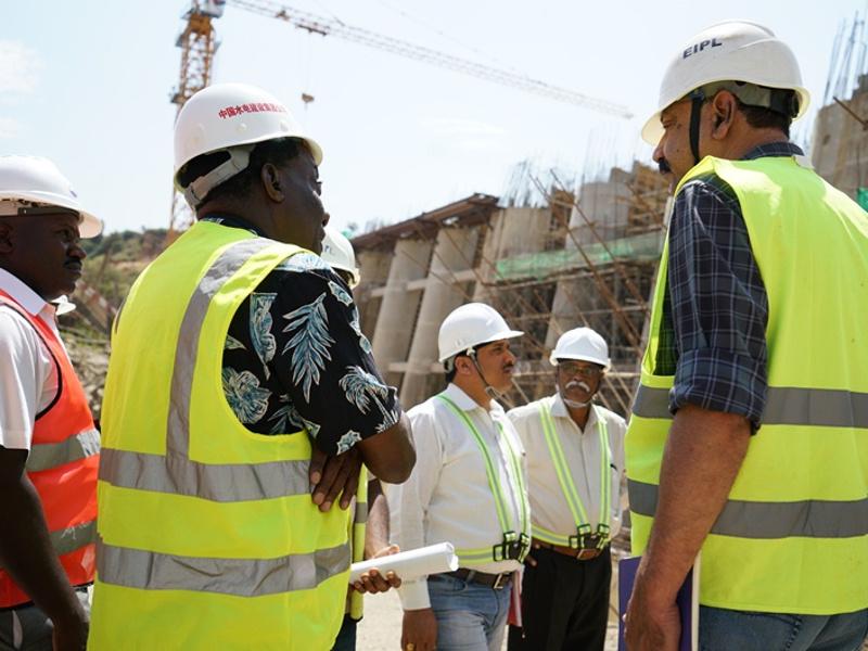 The Karuma hydropower plant is expected to be commissioned in Dec 2019. The picture shows workers working at the construction site, Dec 28, 2017. Source: https://www.power-technology.com/projects/karuma-hydropower-plant/