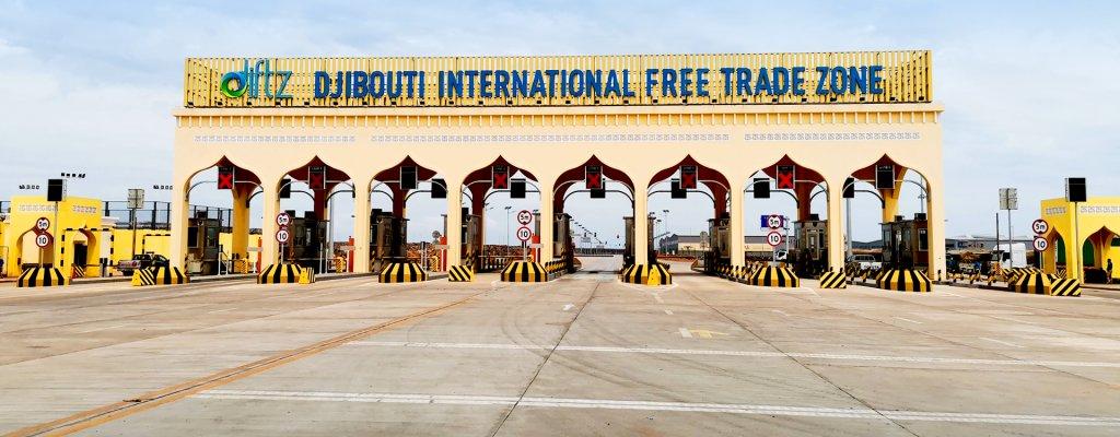 The gate of Djibouti International Free Trade Zone. Source: https://www.diftz.dj/SS-JBT/https://www.diftz.dj/SS-JBT/