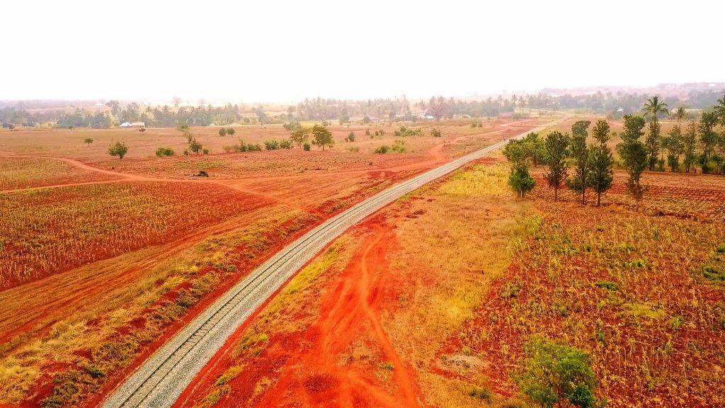 Aerial photo shows the site of Tanzania's Central Railway Line rehabilitation project, Nov 12, 2019. Source: https://www.sohu.com/a/413000663_267106