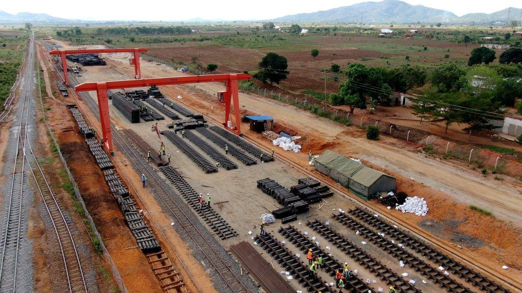 Aerial photo shows the site of Tanzania's Central Railway Line rehabilitation project, Apr 15, 2019. Source: https://www.sohu.com/a/413000663_267106